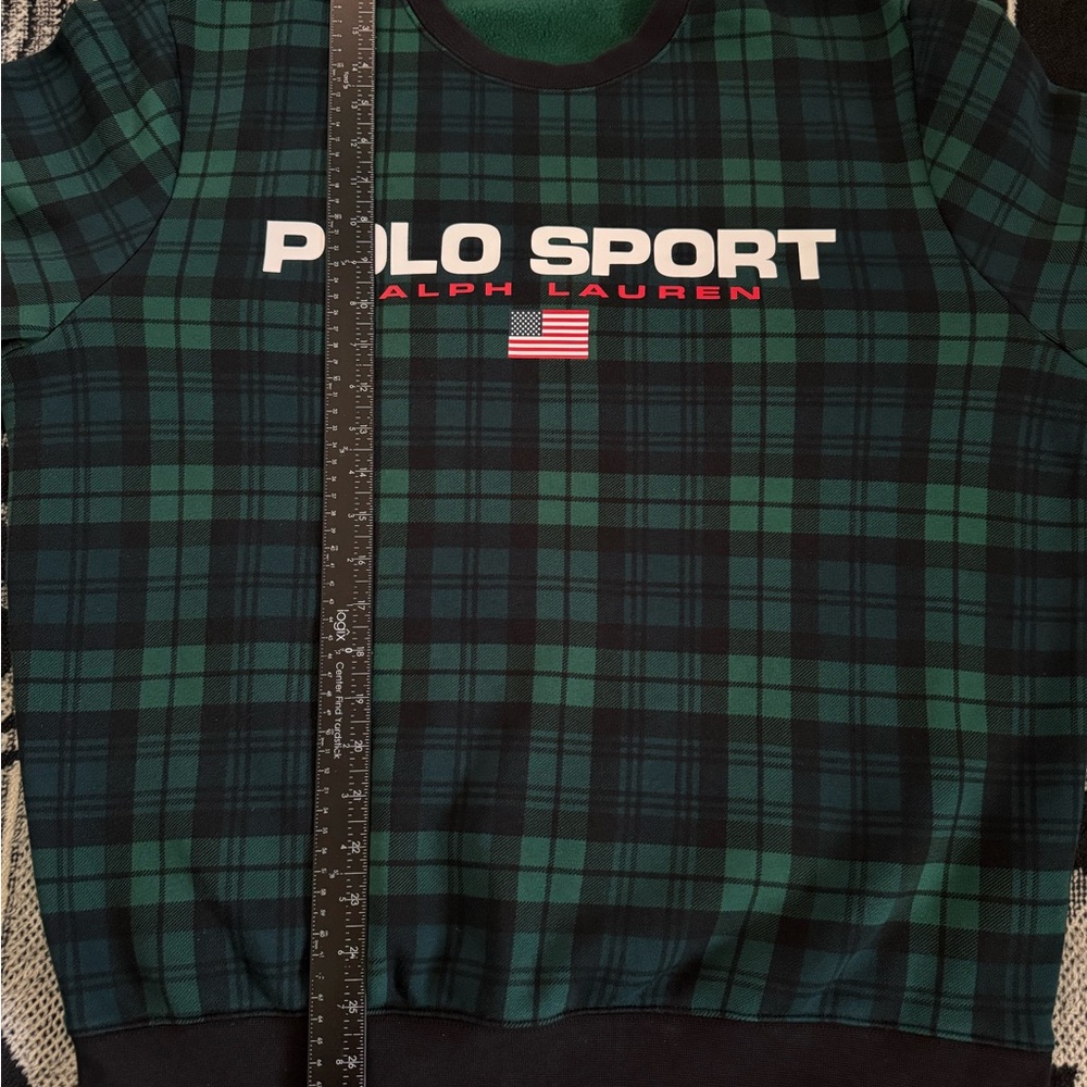 Polo Sport BlackWatch Tartan-Plaid Ralph Lauren Americana Pullover Crewneck - Picture 2 of 6